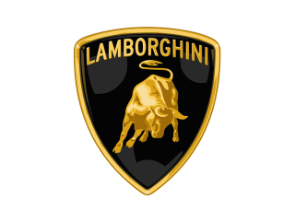 Black and gold Lamborghini emblem