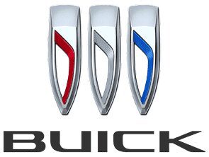 Buick logo with red, silver, and blue shields