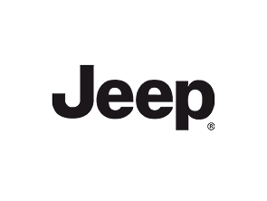 Jeep black logo on white background